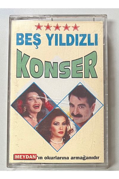 Plakevi İzmir Five Star Concert İbrahim Tatlıses Bülent Ersoy Hakkı Bulut Cassette (Original Period Paper Printing Cassette)
