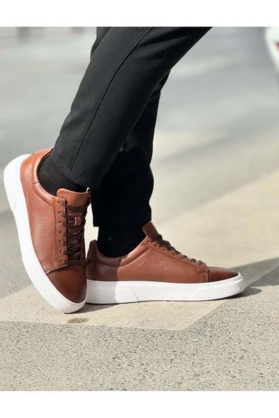 Kids Club Shoes Мъжки маратонки Makras Exclusive 777 - кожа, TABA