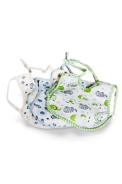 LiderGlobal 3 Cute Patterned Oilcloth Wearable Baby Bibs