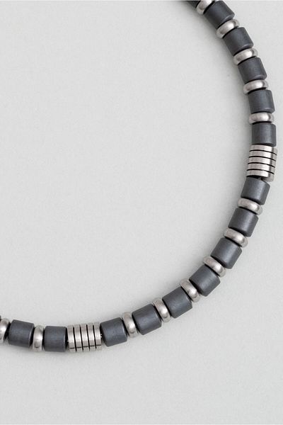 So CHIC... Hematite Stone 21 cm Steel Men's Bracelet