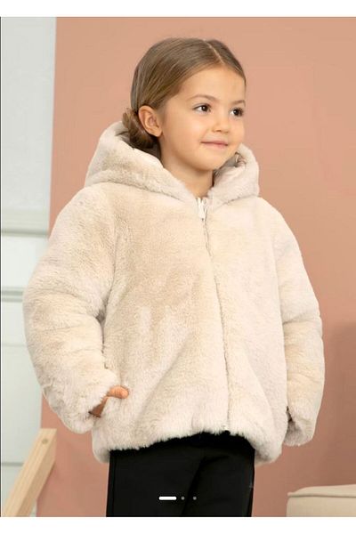 Abel & Lula Abel&lula Girl's Double Sided Fur Coat 5870