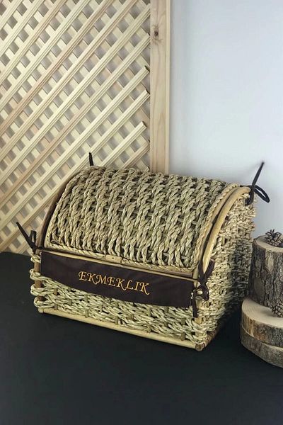SepetçiBaba Wicker Bread Basket Cream