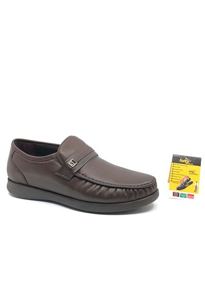 Kids Club Shoes Forex 4048 Dr.Tavsiyeli Γνήσιο Δερμάτινο Ανδρικά Παπούτσια Casual ΚΑΦΕ