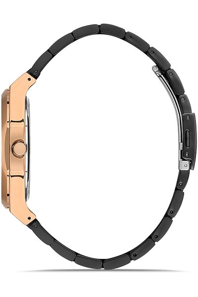 DAVID GUNER Rose Black Coated Black Dial Men's Watch Dg-8256Ga-R2