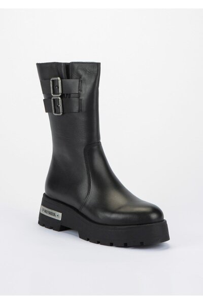 Harley Davidson Gomez Kadın Siyah Deri Bot