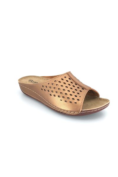 Kids Club Shoes Aryan 08-227 Γυναικείες Ορθοπεδικές Γυναικείες Παντόφλες ΧΑΛΚΙΝΟ