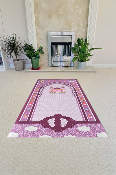 Napoli Home Digital Printed Non-Slip Base Washable Educational Prayer Mat for Children