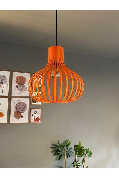 Bamyum Pera Orange Plafonier Chandelier Indoor Lighting Decorative Kitchen Hall Cafe Office