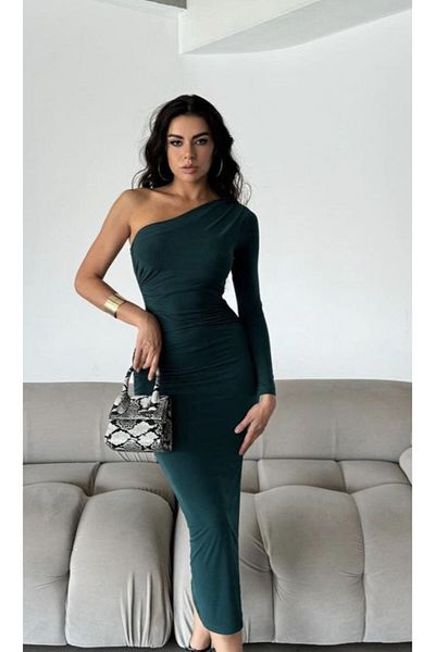 SEVENLINE Women's One Shoulder Gathered Dress