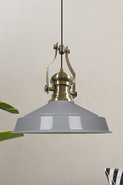 Bamyum Noble Single Gray Chandelier New Antique Headboard Retro Pendant Lamp Cafe Living Room Pendant Chandeliers