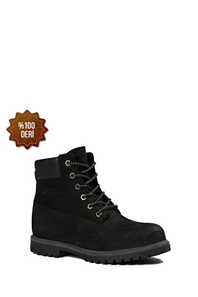 Hammer Jack Hakiki Deri Siyah Nubuk Unisex Bot