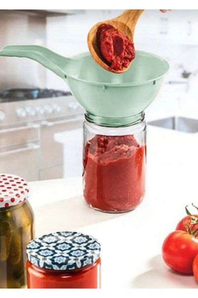 lawrenceshop 2 Pcs Serving Funnel with Handle Jar Canning Funnel Hard Plastic Material