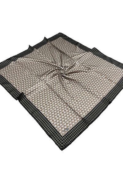 Armine Μπλε κασκόλ Sport Twill - 8557-90 Σταχτί Μαύρο