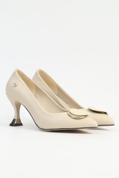 Pierre Cardin ®   Beige Women's Heeled Shoes Pc-54039