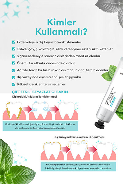 Kundal Ferahlık Etkili Beyazlatıcı Bitkisel Diş Macunu KUNDAL Whitening Toothpaste Set 150g (5 Adet)