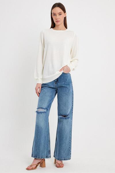 SHERIN Ekru Ponponlu Kazak