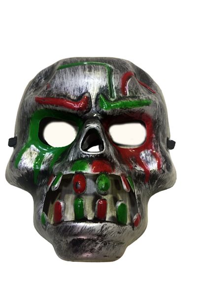 nuit dose Dracula Skull Mask with Red Blood Stripe and Teeth Gray Color
