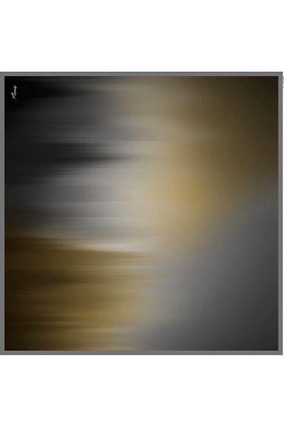 Armine Μαύρο Γκρι Sport Twill Κασκόλ - 9014-02