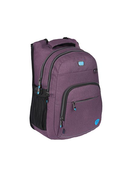 Relaxion Rucsac de școală din țesătură hidrofugă cu 4 compartimente cu priză pentru căști RLX2238-violet