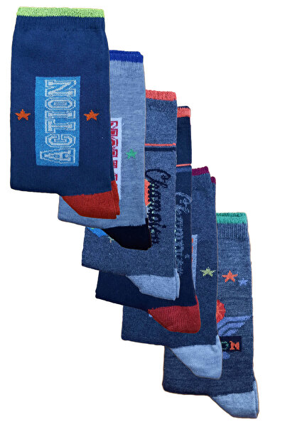 Hepsine Rakip 12 Li Erkek Çocuk Baskılı Uzun Soket Çorap Renkli Çocuk Çorap