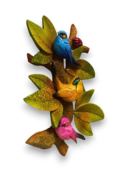 SUME Dekoratif Canlı Renk Sevimli Kuşlar Figürlü Duvar Süsü Zarif Ev ve Bahçe...