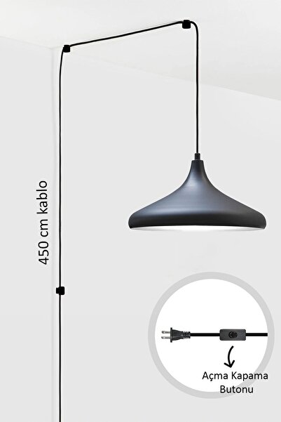 Bamyum Champion Fişe Takılabilir Tekli Avize Sarkıt Salon Mutfak Ofis Oturma Odası Aydınlatma Sarkıt Lamba