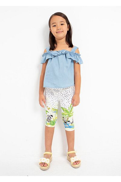 MAYORAL leggings de vară pentru fete cu imprimeu 3776