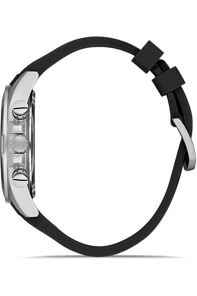 DAVID GUNER Silver Coated Black Dial Men's Wristwatch Dg-8609Gd-J2