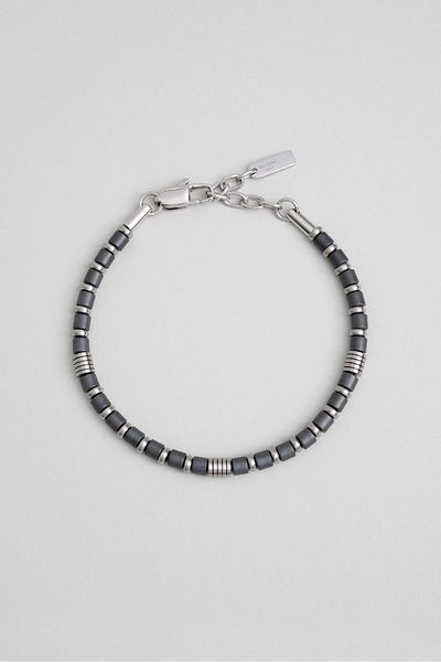 So CHIC... Hematite Stone 21 cm Steel Men's Bracelet