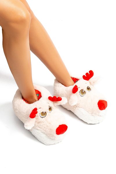 Twigy Betty Beige Slippers - Women's Animal, Size 36/41