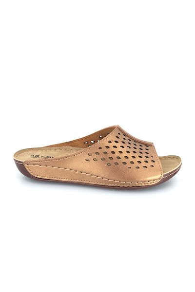 Kids Club Shoes Aryan 08-227 Γυναικείες Ορθοπεδικές Γυναικείες Παντόφλες ΧΑΛΚΙΝΟ