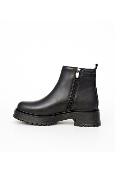 Bulls & Gulls Valódi bőr gumitalpú cipzáras női csizma