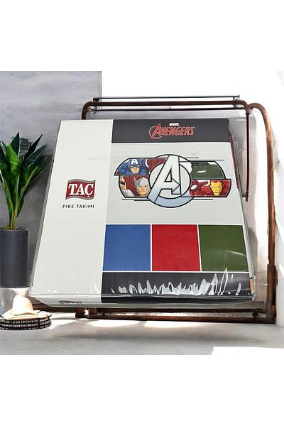 Taç Disney Avengers 100% Cotton Licensed Pique Set