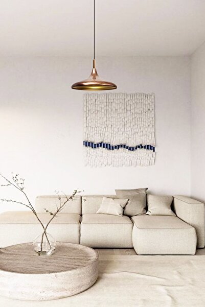 Bamyum Bakır Champion Ahşap Tekli Avize Sarkıt Salon Mutfak Cafe Butik Lamba Aydınlatma Avizeler