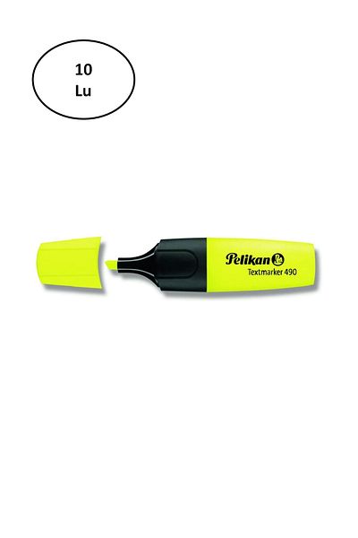 Mu Art Pelikan 490 Highlighter Marker Yellow 10 Pieces