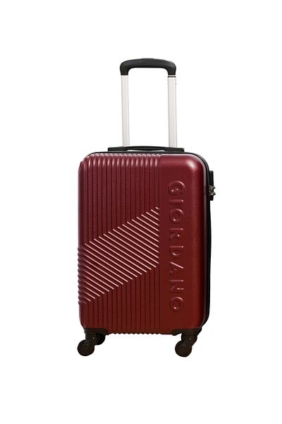 Giordano Logo Series Carry-On Small Cabin 20" Suitcase Maroon, ABS Hard Shell Lightweight Durable.