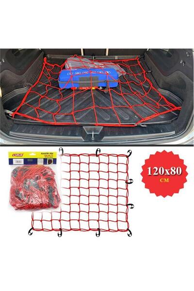 Carub Bagaj Filesi Elastik Kırmızı Çok Amaçlı 120x80cm 4620626