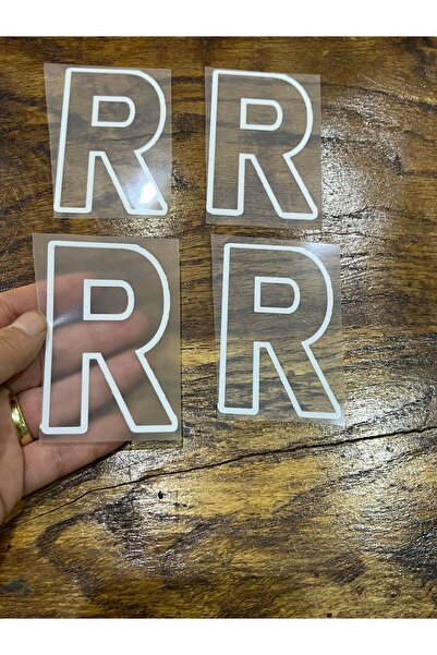 Gönülden Tasarım 4 komada peglanog slova R za transfer štampu Arma 8X5 cm