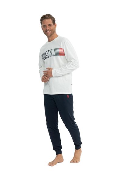 U.S. Polo Assn. Us Polo Assn. Men's Tracksuit and Pajama Set - Long Sleeve, Round Neck S25830
