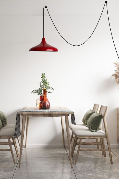 Bamyum Champion Fişe Takılabilir Tekli Avize Sarkıt Salon Mutfak Ofis Oturma Odası Aydınlatma Sarkıt Lamba