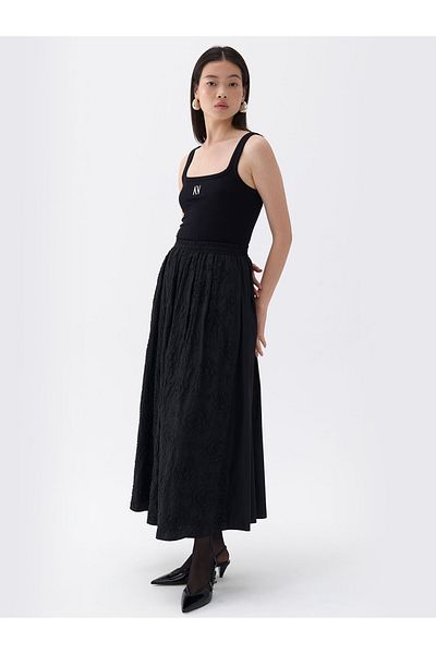 Nocturne Fusta maxi brodata cu margele