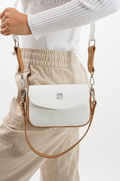 Just Polo حقيبة كتف نسائية يومية متوسطة الحجم بغطاء مغناطيسي ومتعددة الأقسام ...