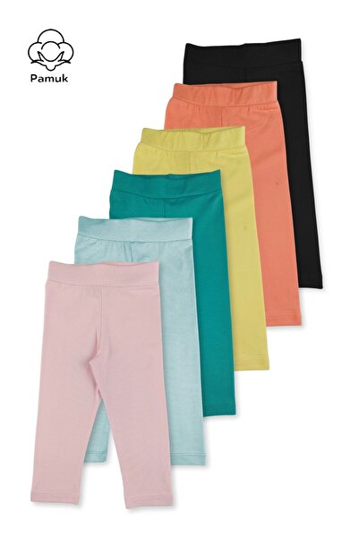 TWOO KİDS Κοριτσίστικο Σετ 6 Βασικά Άνετα Εποχιακά Μακριά Κολάν Lycra
