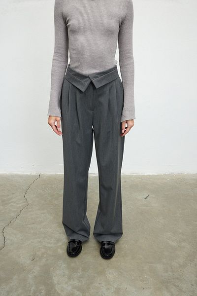 VATKALI Hose mit umgekehrtem Gürtel, Grau