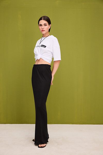VATKALI Λευκό Basic T-Shirt - Τυπωμένο