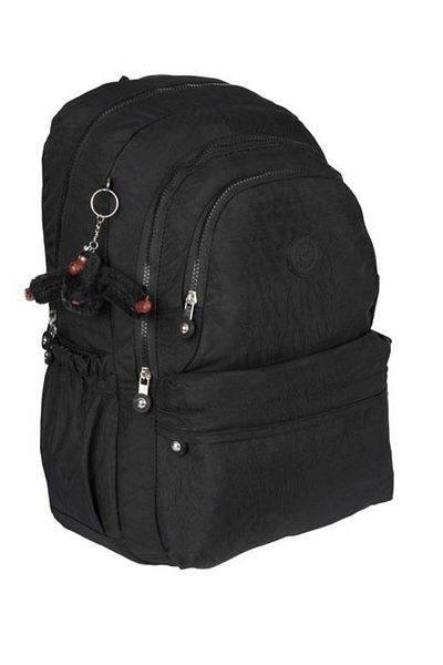 Relaxion Rucsac de școală cu 5 compartimente, rezistent la apă, cu accesorii din material textil Rlx1660-negru