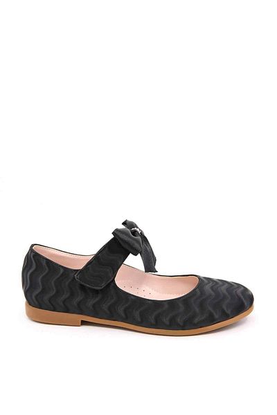 Ccway Mărimea 31-36 Pantofi negri pentru copii cu panglică
