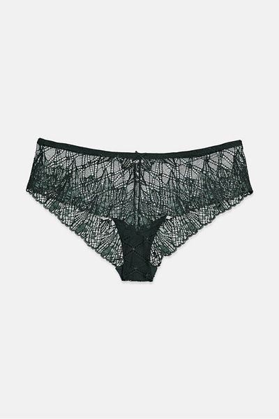 Tchibo Women Lace Panty Panty, Dark Green