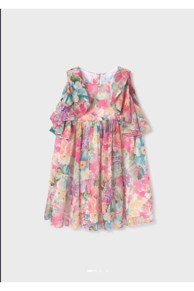 Abel & Lula Abel&lula kız çocuk şifon elbise 5048