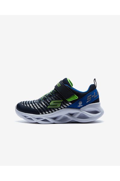 SKECHERS Novlo Big Boy Granatowe Podświetlane Trampki - Twisty Brights 401650 l Nvbl